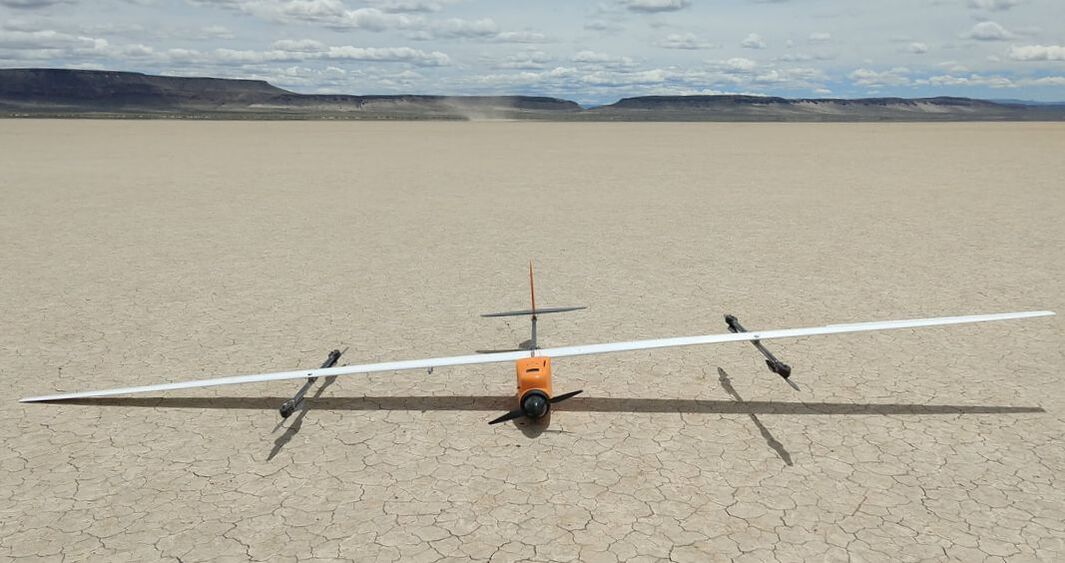 Gooney Bird long range drone on its maiden flight over Hood River, OR